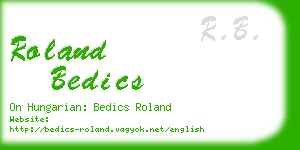 roland bedics business card